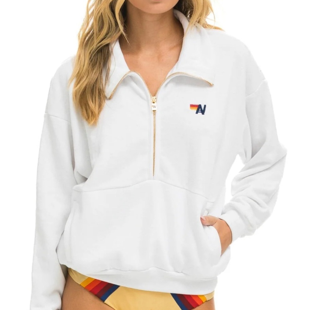 aviator nation half zip sweater